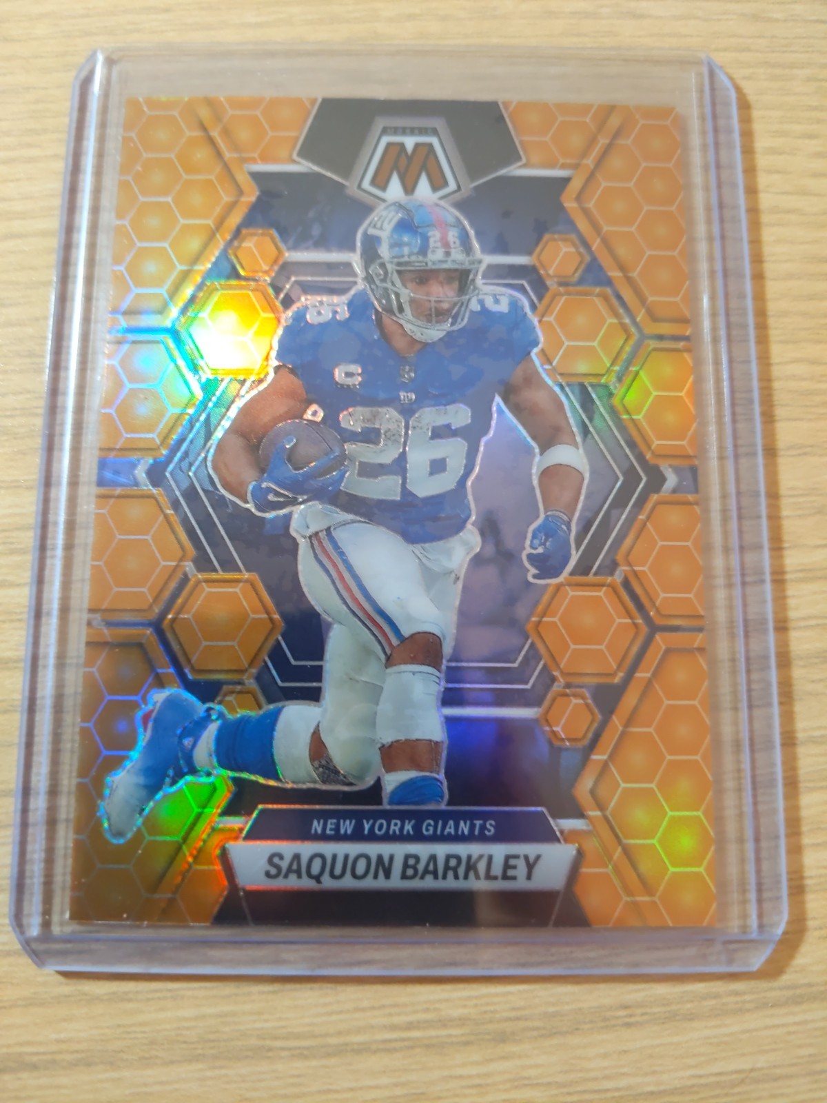 2023 Mosaic Saquon Barkley #177 Honeycomb Prizm SP Case hit