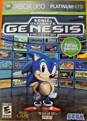 Sonic's Ultimate Genesis Collection (X BOX 360) DISC+CVR ART+MANUAL***NO CASE*VG