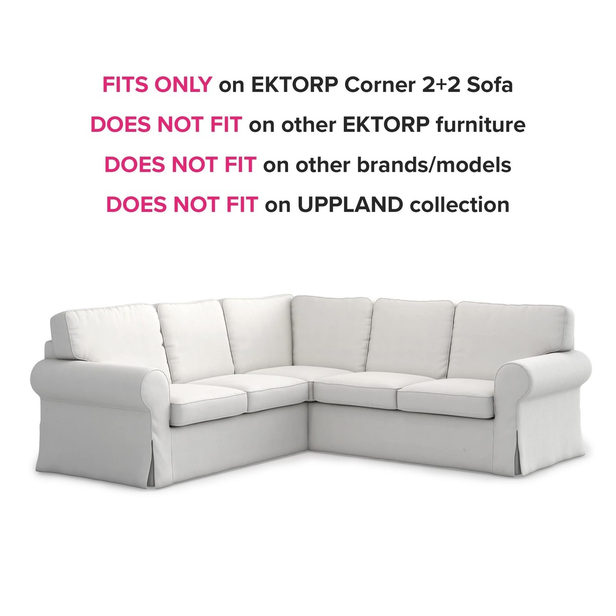 TLYESD Ektorp Sofa Cover Replacement for IKEA Ektorp 2x2