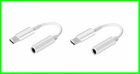 2x USB Type-C to AUX 3.5mm Headphone Jack Adapter for Samsung A16 A15 A14 A13