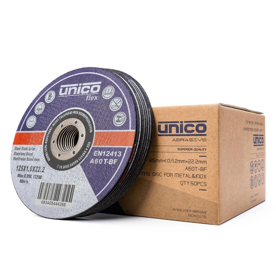 UNICO Trennscheiben 125 mm Flexscheiben Inox Edelstahl Metall Extradünn 200 Stück
