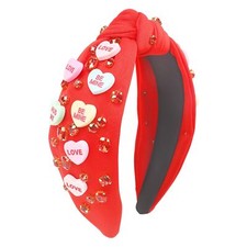Valentine  s Day Headband for Women Love Heart Headband Jeweled Crystal Rhines...