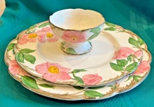 Franciscan Earthenware DESERT ROSE-Sherbet DESSERT CUP, salad and dinner plate