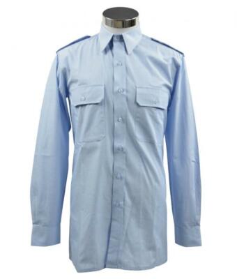 BW Bundeswehr Diensthemd Feuerwehrhemd Uniformhemd blau langarm Gr. 37 - 43