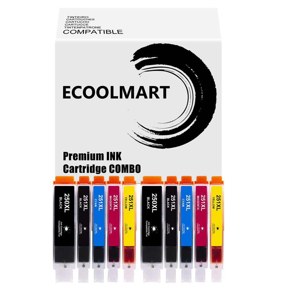 10PK Ink Cartridge for PGI-250XL CLI-251XL MG5620 MG7520 MG7120 MX722 MX922