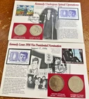 1971 & 72 P & D  4- Half Dollar Coins, Stamp Collection Kennedys