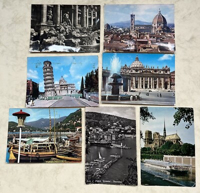 Vintage Postkarten an Mr&Mrs Sutcliffe von seinem Sohn John aus Italien 1960