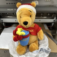 Disney Store Winnie the Pooh Christmas Holiday 17" Plush Toy Vintage 90  s