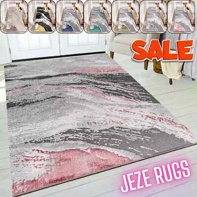 Teppiche für Wohnzimmer Schlafzimmer Flur Läufer Teppich Abstrakt Waschbar Indoor Matte Carpet