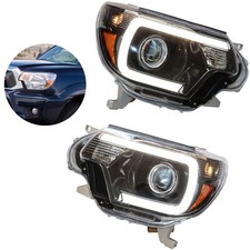 For 2012-2015 Toyota Tacoma Bar Headlights Halogen W Led Drl Clear Lens Lhrh For 2012-2015 Toyota Tacoma Bar Headlights Halogen W Led Drl Clear Lens Lhrh