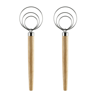 2PCS Bread Lame Danish Whisk Tool Danish Dough Whisk Large Hand Mixer