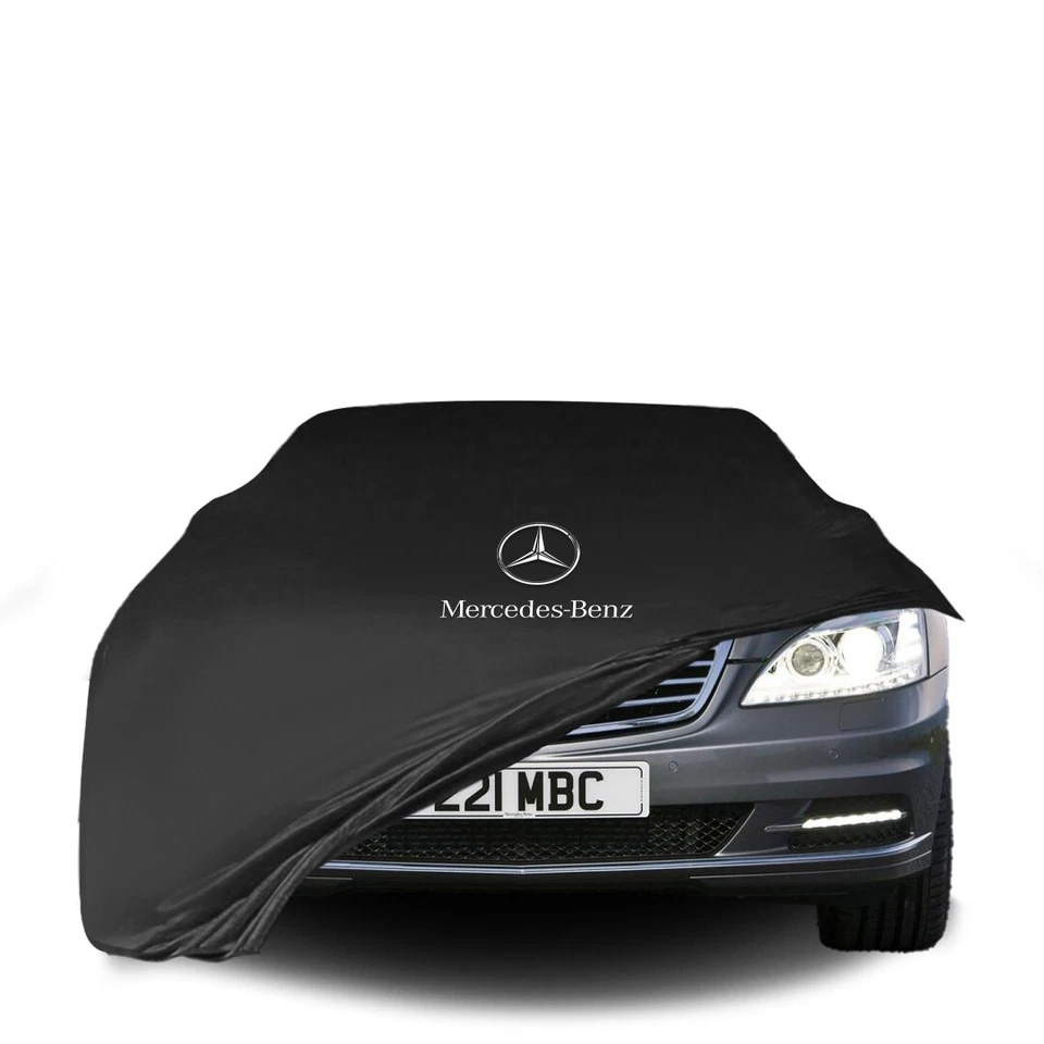 MERCEDES BENZ S V221 LONGCustom Fit İndoor Car Cover W/logo Red Black Gray Blue Foto 3 de 4