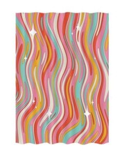 Modern Boho Stall Shower Curtain Fit Camping RV Curtain Door Narrow Size All