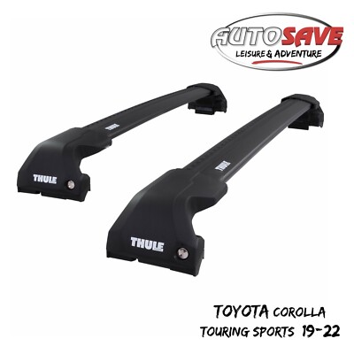 THULE - WingBar Edge Black Roof Bars for Toyota Corolla Touring Sports (2019-ON)