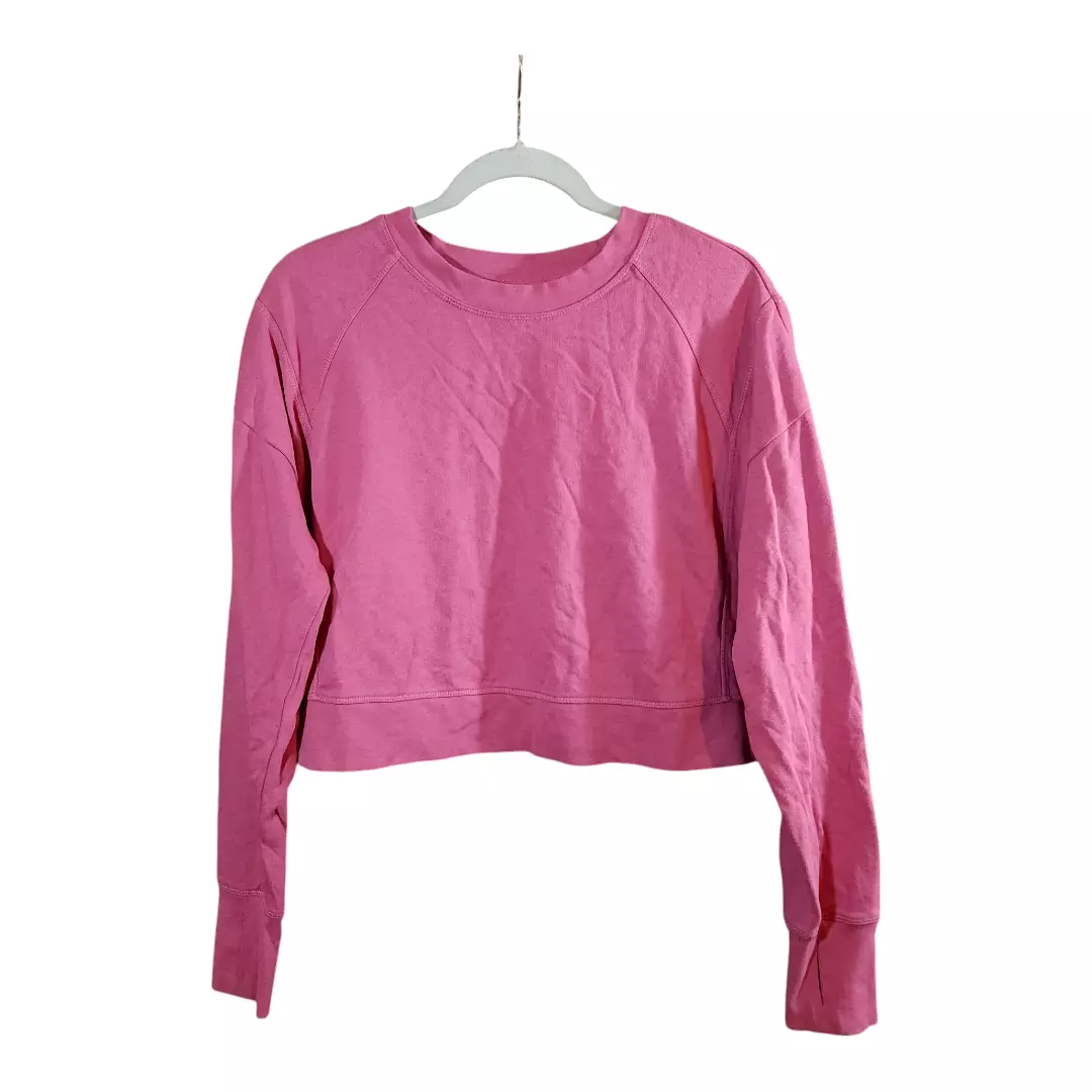 sweaty-betty after class crop athleisure casual sweatshirt
