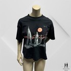 Vintage 80s Signal Tag Black T-shirt Florida Beach Sailboats S M Single Stitch — photo 1