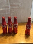 4 Coca Cola Aluminum Bottle 8.5 FL Oz Vintage Collectible 3 Unopened, 1 Empty