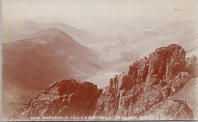 Martindale Fells & Rampsgill from High Street England UK Lowe RPPC Postcard H4