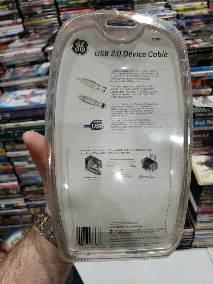 NEW GE USB AB 2.0 Hi-Speed 6 FT. Foot Device Cable Printer Windows Macintosh - Image 2 of 3