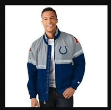 Official NFL G-III Indianapolis Colts Mens Starter Academy Windbreaker Jacket