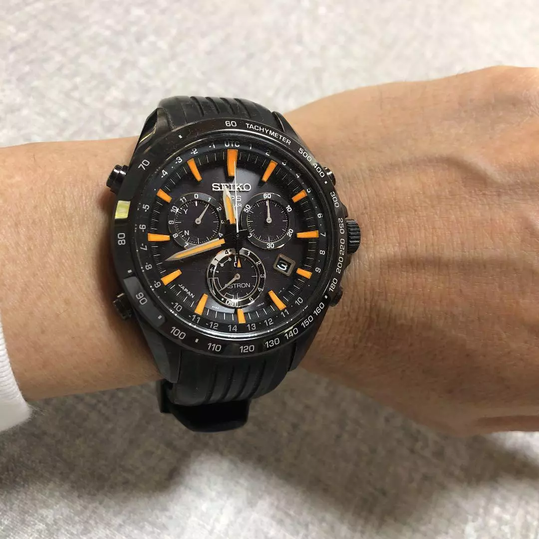 Seiko Astron 8X82-0AC0 SBXB017 ST.Steel Ceramic Date GPS Solar Mens Watch Auth