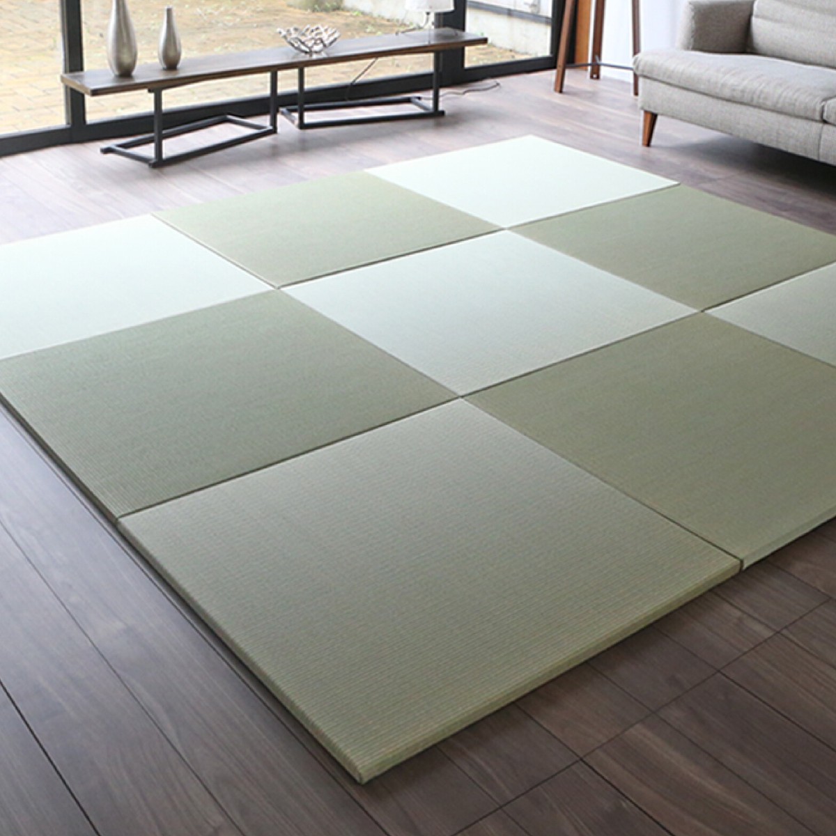 KOUHIN Japanese rush grass Tatami Mat Square Igusa Area Rug Carpet