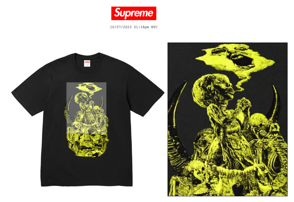 SUPREME MUTANTS TEE (BLACK) (LARGE) FW23 AMERICAN PSYCHO BOX LOGO
