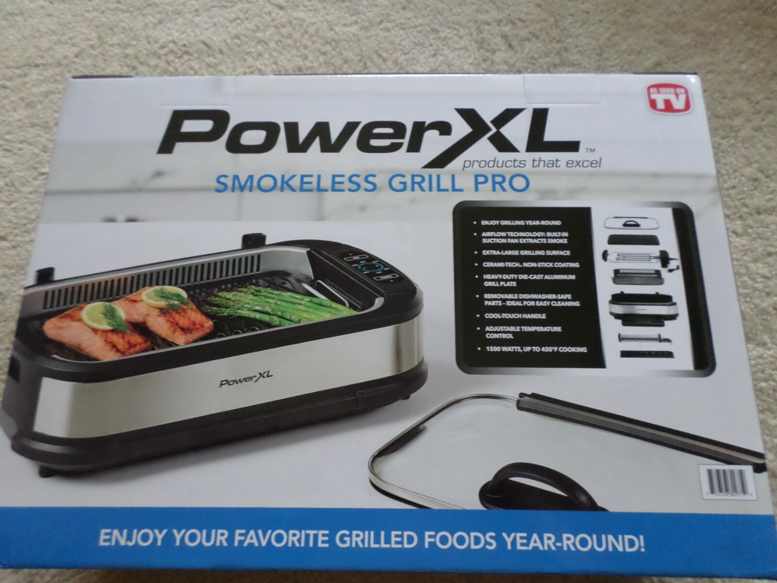 power smokeless grill xl 1500 watts