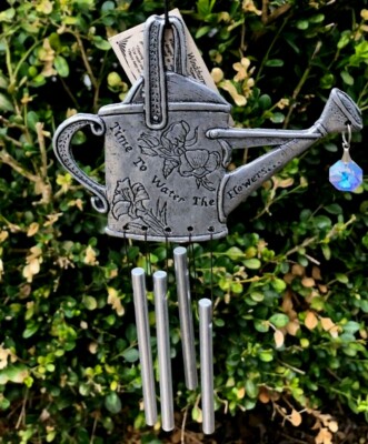 CARSON STATES METAL WINDCHIME - WIND CHARMS - TIME TO WATER THE FLOWERS
