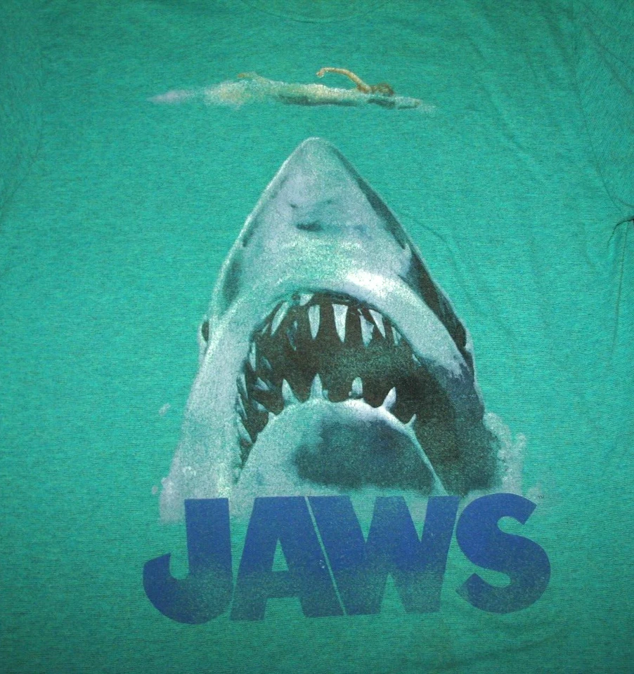 Camiseta para hombre (M) JAWS/Universal Studios (verde espuma de mar brezo) Foto 2 de 3