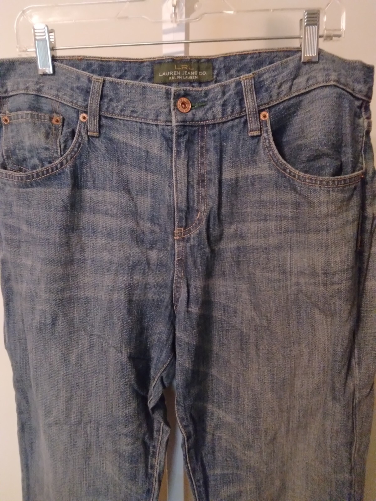 Ralph Lauren Jeans Co Womens Sz 10 Blue High Rise Med Wash 36W 27 Inseam Denim thumbnail 4