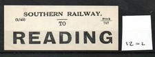 Southern Railway. SR - Luggage Label (1202) Reading