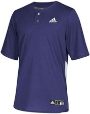 Adidas Mens Dk DIAMOND KING Elite 2BJ 2 Two Button Baseball Jersey PURPLE WHITE