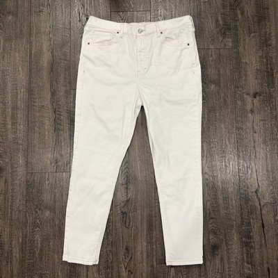 Topshop Jamie Jeans Women's White Denim W34 L30