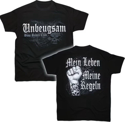 Böse Buben Club T-Shirt Unbeugsam Mein Leben Meine Regeln Deutschland