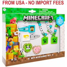 LUV HER Minecraft Girls BFF 6 Piece Toy Jewelry Box Set with 2 Rings, 2 Bead Bra