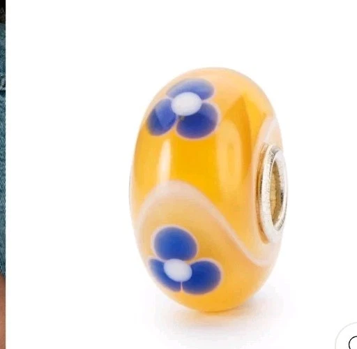 🟡🔵Trollbead "Fröhlicher Armadillo" Glasbead; Limitierte Edition; gelb/blau🔵🟡 - Bild 4 von 4