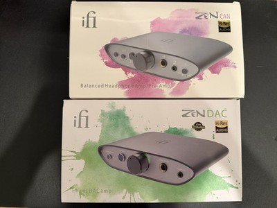 iFi ZEN CAN and iFi ZEN DAC v2, includes ipower 5V power supply and 4.4mm cable