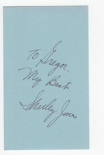 Shirley Jones Signed Index Card / Autographed Actress The Brady Bunch