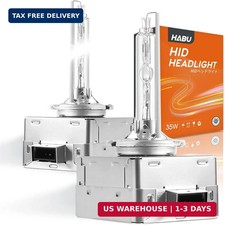 HABU D1S HID Headlight Bulb, 35W 6000K White D1S Headlight Bulb, 66140 66144 854