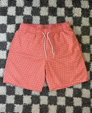 Goodfellow  Co Men's Swim Trunks Orange, 7" Inseam, Size S