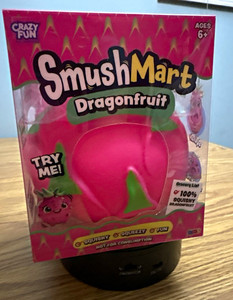 Crazy Fun SmushMart Dragonfruit Squish Squeeze Toy Pink/Green