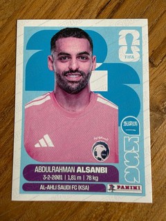 Panini FIFA World Cup 2026 | Abdulrahman Alsanbi #KSA 3 | MISPRINT no yellow ink