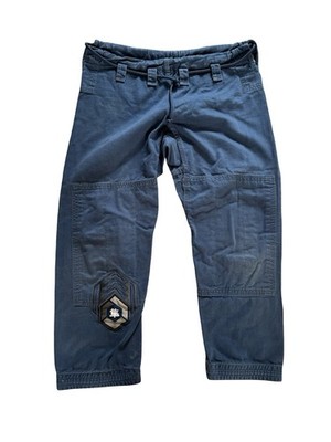 Hayabusa A3 Blue Martial Arts Gi Pants Drawstring Cotton Training BJJ Judo Adult