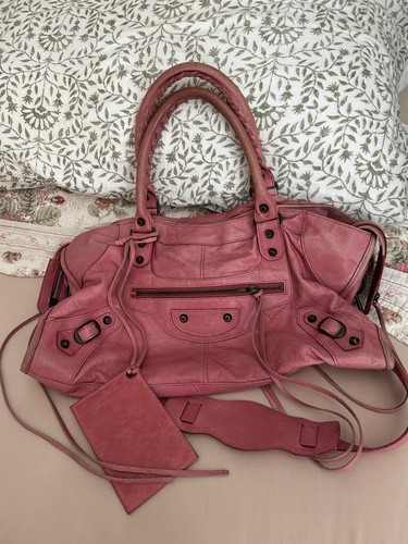 Balenciaga Part Time Shoulder Bag Pink Leather