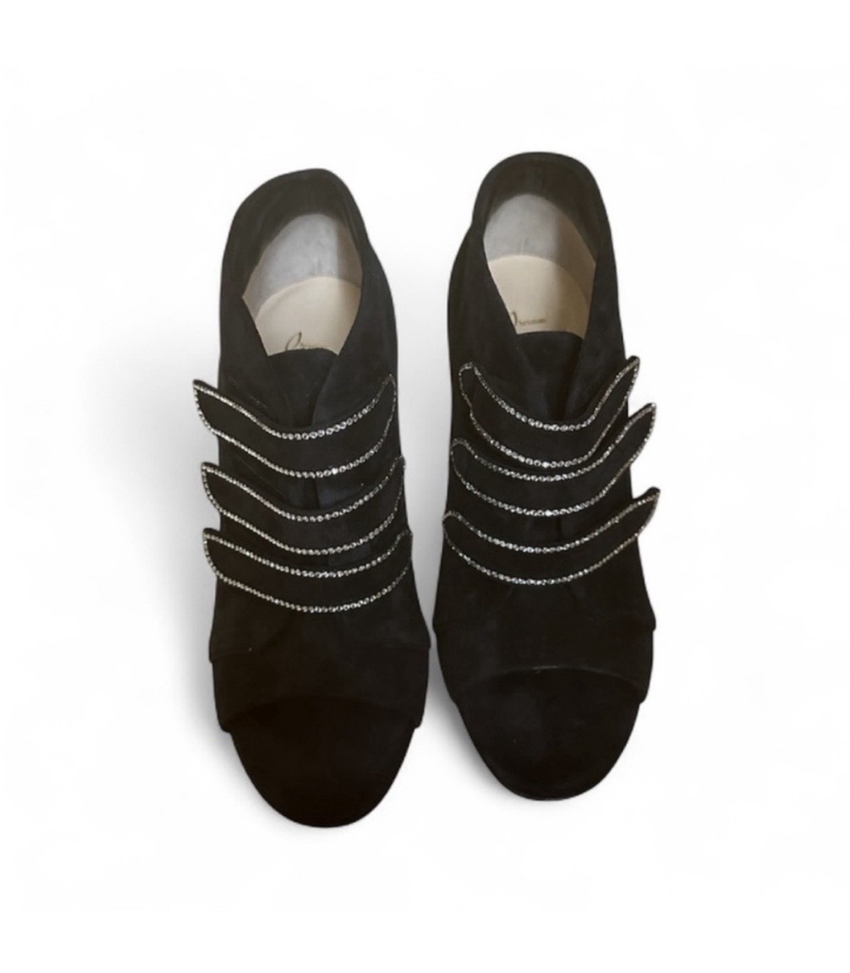 Christian Louboutin Suede Crystal Triplica Strass 100 Booties RETAIL  1,295 image 6