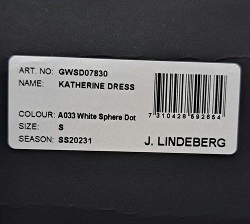 J.Lindeberg Katherine Golf Dress S White Green Logo Print Women's Polo Dress NWT - Picture 4 of 24