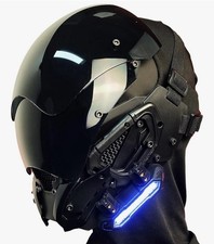 Punk Helmet Futuristic Techwear Sci Fi Gothic Mask - Halloween Cosplay...