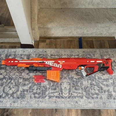 Nerf Mega Centurion Sniper Rifle Dart Gun Blaster & 4 Darts Bipod Tested Working