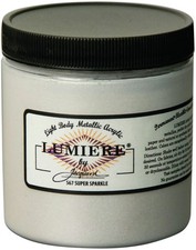 Jacquard Lumiere Metallic Acrylic Paint 8oz-Super Sparkle